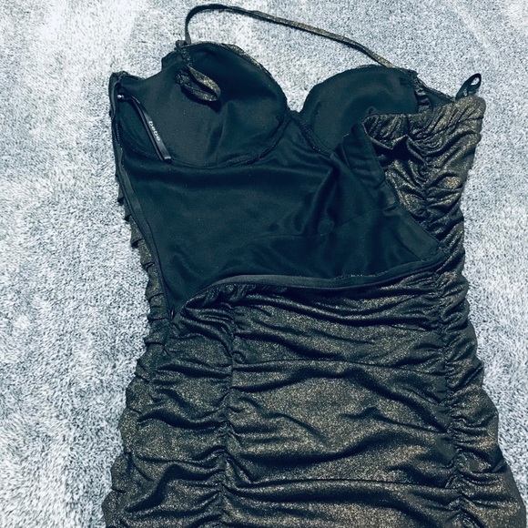 2B BEBE GOLDEN BRONZE SEXY DRESS - Picture 4 of 14